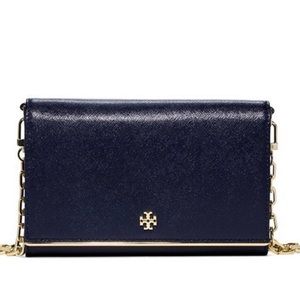 Tory Burch Wallet on Chain Tory Navy